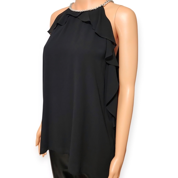 Michael Kors Black Ruffle Halter Top - Picture 4 of 7